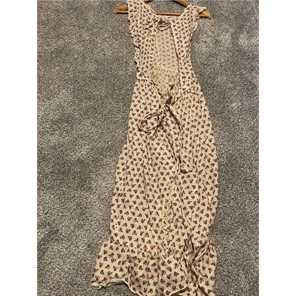 Vintage Prairiecore floral maxi apron pinafore - Picture 3 of 8